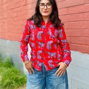 Nooworks Sondler Cat Print Button Down Shirt